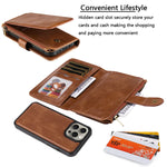 2in1 Detachable Magnetic Wallet Case for iPhone