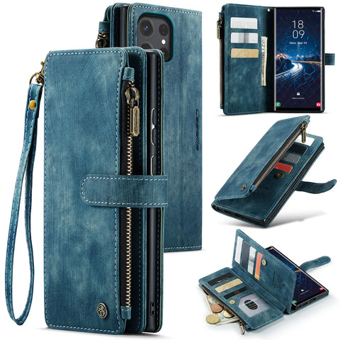 Retro Leather Wallet Case for Samsung