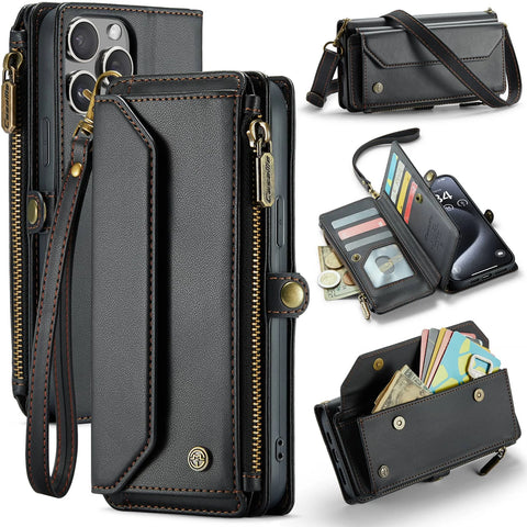 RFID Blocking Crossbody Wallet Case for iPhone 16