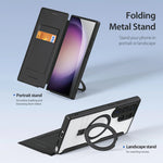 Magnetic Metal Kickstand Translucent Matte Case for Samsung