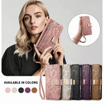 Floral Flip Lanyard Wallet Case  for iPhone