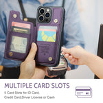 Back Cover Magnetic Card Case for iPhone