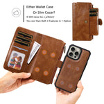 2in1 Detachable Magnetic Wallet Case for iPhone