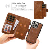 2in1 Detachable Magnetic Wallet Case for iPhone