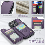 Back Cover Magnetic Card Case for iPhone