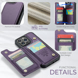 Back Cover Magnetic Card Case for iPhone