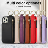 Card Holder Flip Leather Case for iPhone 16