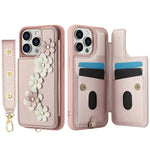 Floral Stylish Crossbody Card Case for iPhone