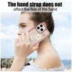 Floral Stylish Crossbody Card Case for iPhone