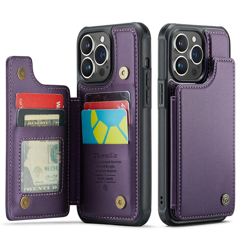 Back Cover Magnetic Card Case for iPhone