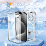 Built-in PET Screen Protector with Ring Holder Kickstand for iPhone