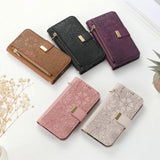 Floral Flip Lanyard Wallet Case  for iPhone